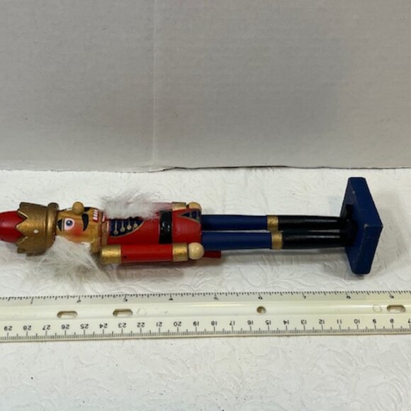 Christmas Wooden Table Nutcracker Style Decor Soldier Holiday 8.75"Tall - Picture 13 of 16